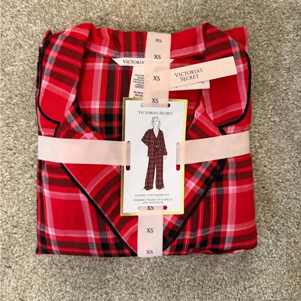Victoria's Secret Kids Red Plaid Pajama Set